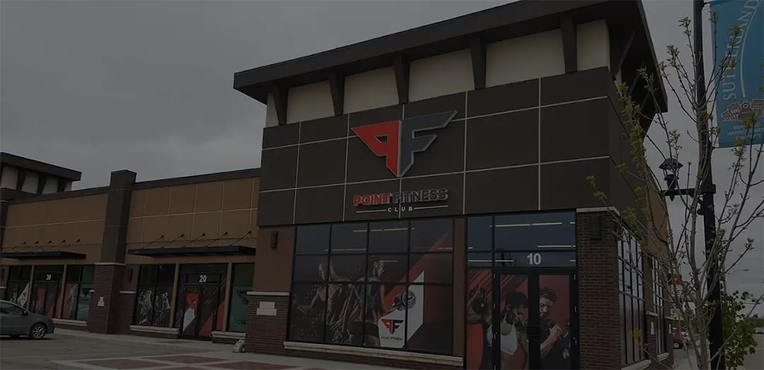 Point Fitness Club gym exterior in Saskatoon - contact us for personal training and fitness programs